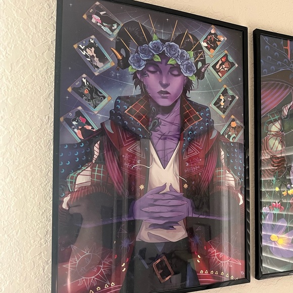 Critical Role CR C3 Mighty Nein Mollymauk Tealeaf Framed Fan Art Print D&D DND - Picture 5 of 8
